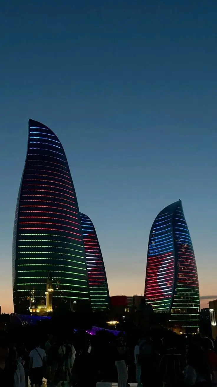 Baku city skyline, Azerbaijan
